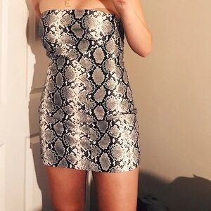 Akira Snake Print Dress